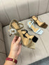 Women Elegant Diamond Embedded Buckle Straps Heel